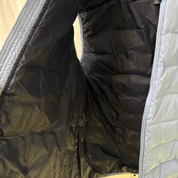 Lands End Down Puffer Vest Mens XXL Light Blue 2XL Full Zip - Picture 4 of 10